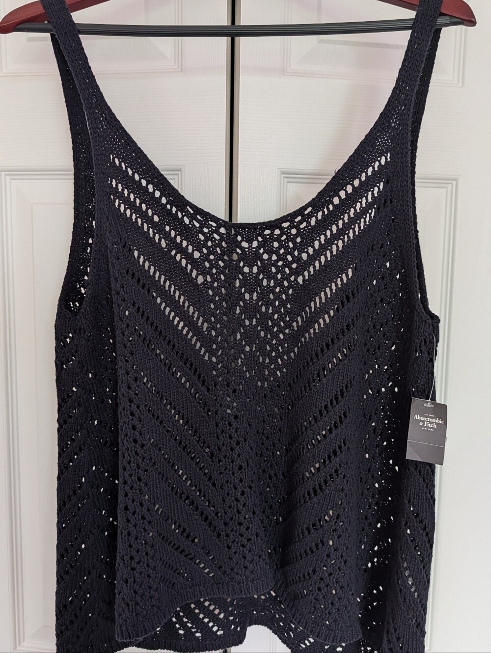 Abercrombie & Fitch Dark Blue Crochet Tank Top